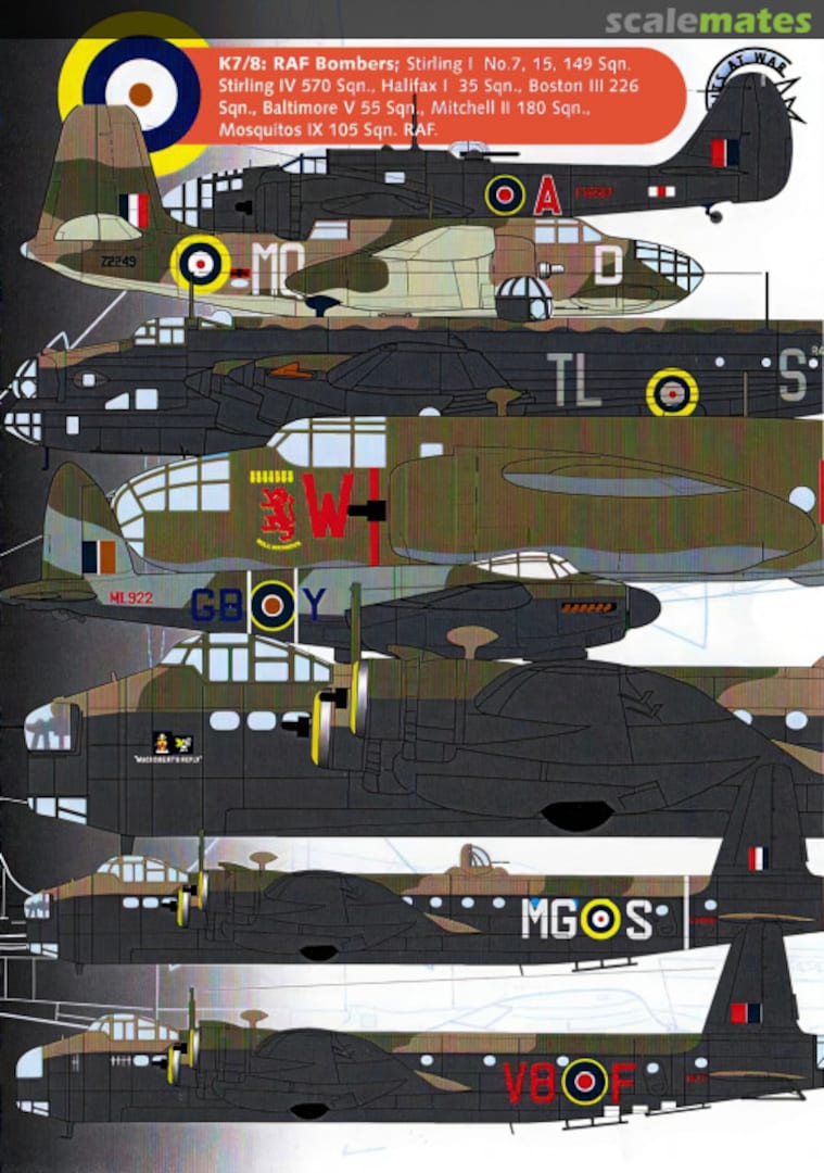 Boxart RAF Bombers K7/8 Kits at War