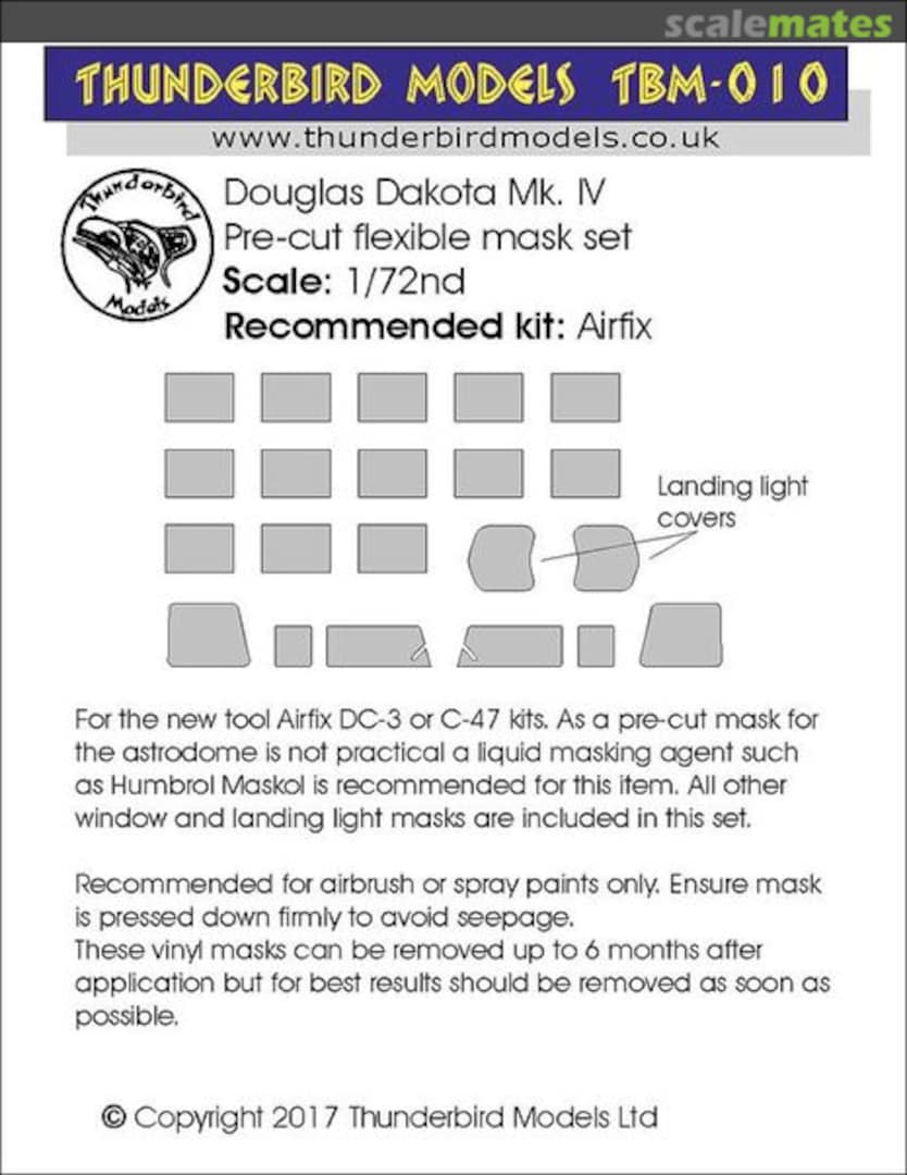 Boxart Douglas Dakota Mk.IV/C-47 (AFX) TBM-010 Thunderbird Models