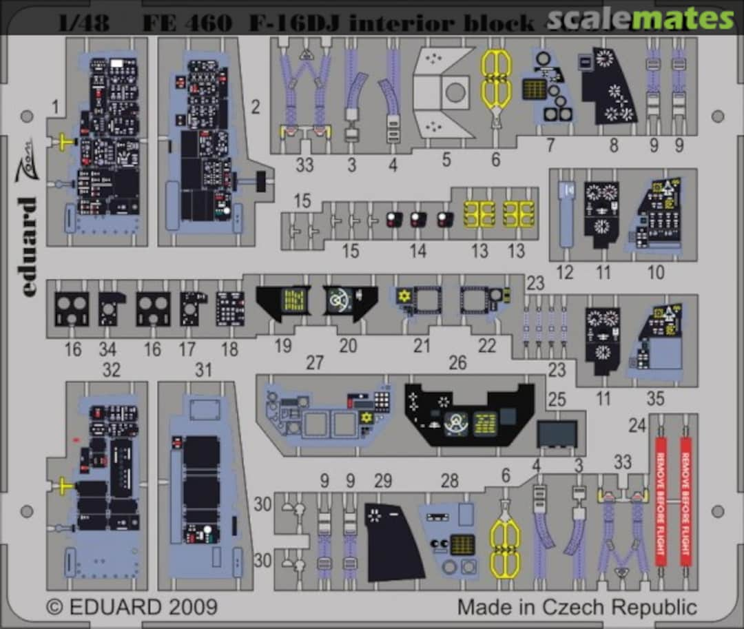 Boxart F-16DJ interior block 40/50 USAF S.A. FE460 Eduard