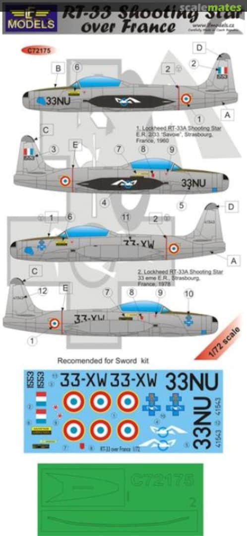 Boxart Lockheed RT-33 Shooting Star over France C72175 LF Models