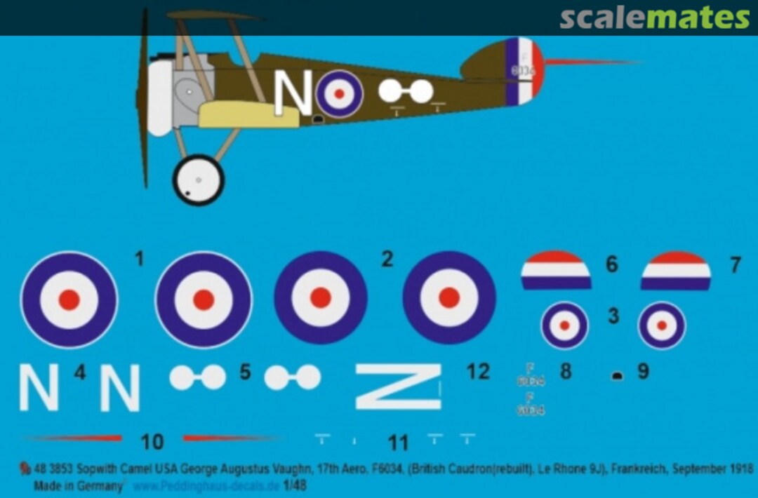 Boxart Sopwith Camel 48 3853 Peddinghaus-Decals