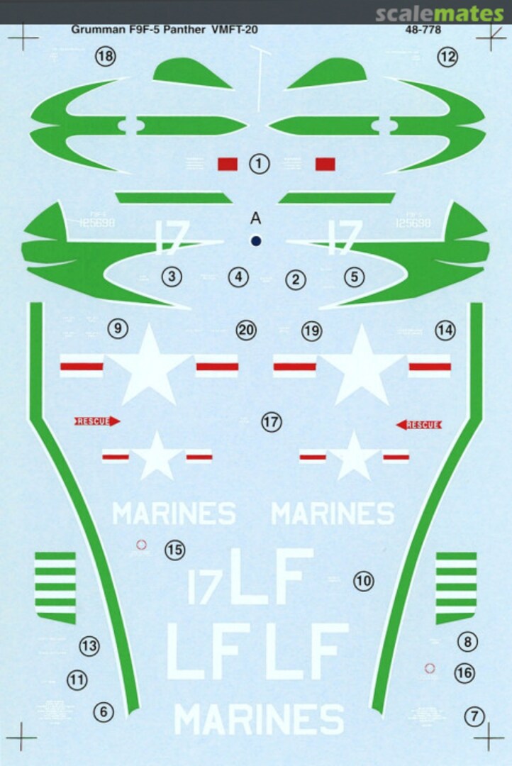 Boxart Grumman F9F-5 Panther 48-0778 Microscale