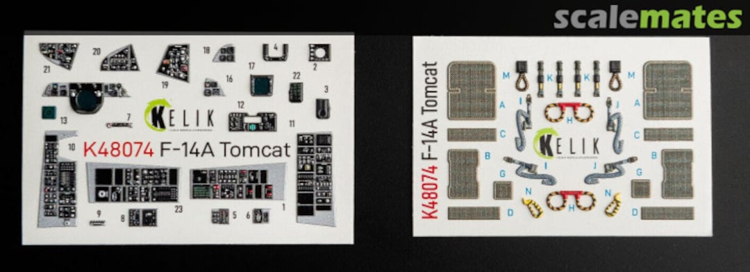 Boxart F-14A Tomcat interior 3D decals K48074 Kelik