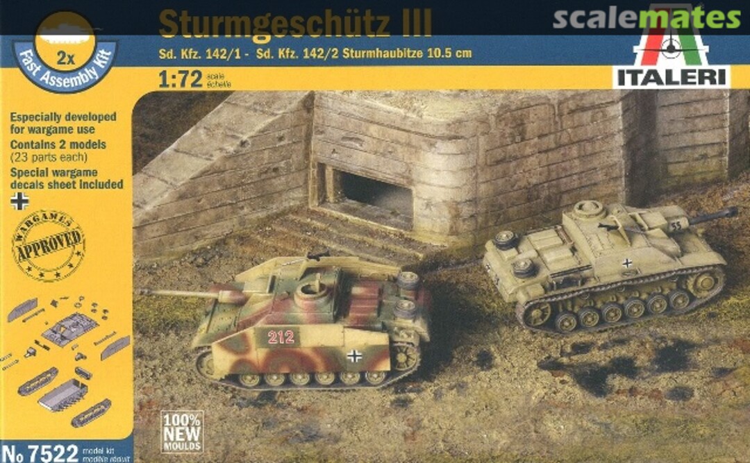 Boxart Sd.Kfz. 142/1 Sturmgeschütz III / Sd.Kfz. 142/2 Sturmhaubitze 42 7522 Italeri