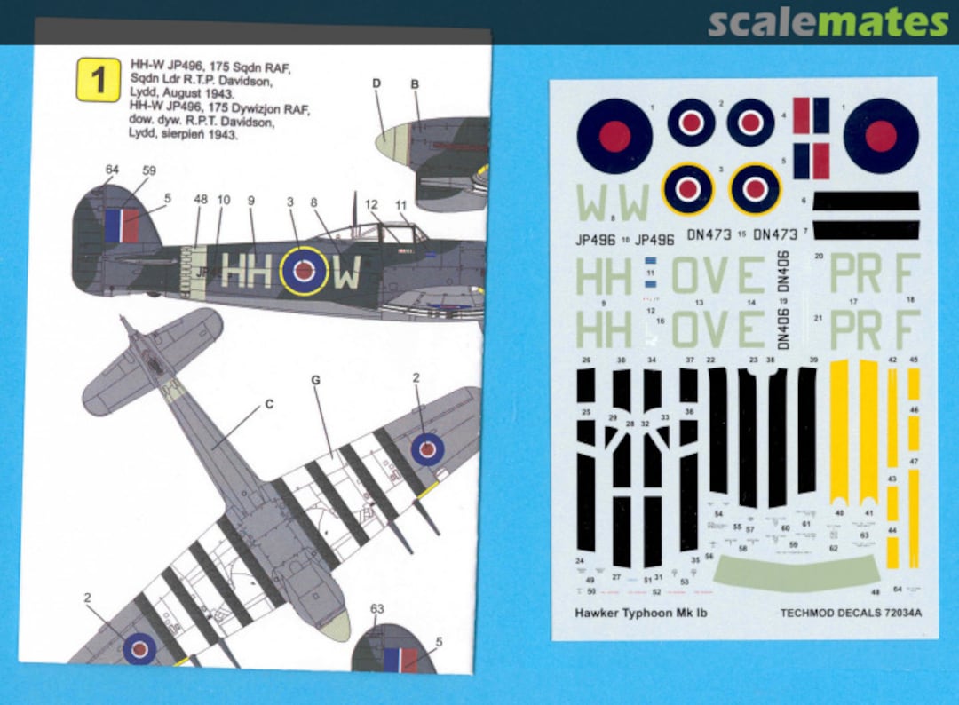 Contents Hawker Typhoon Mk IB 72034 Techmod