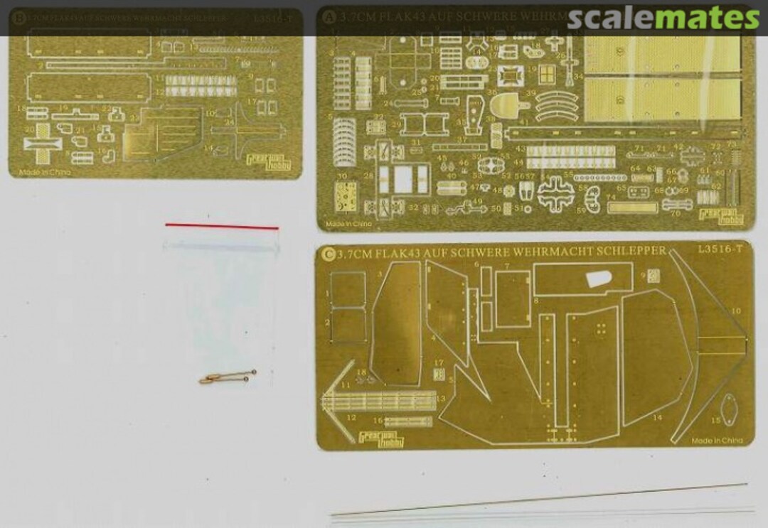 Boxart Upgrade for 3,7 cm FlaK 43 auf sWS L3516T Great Wall Hobby