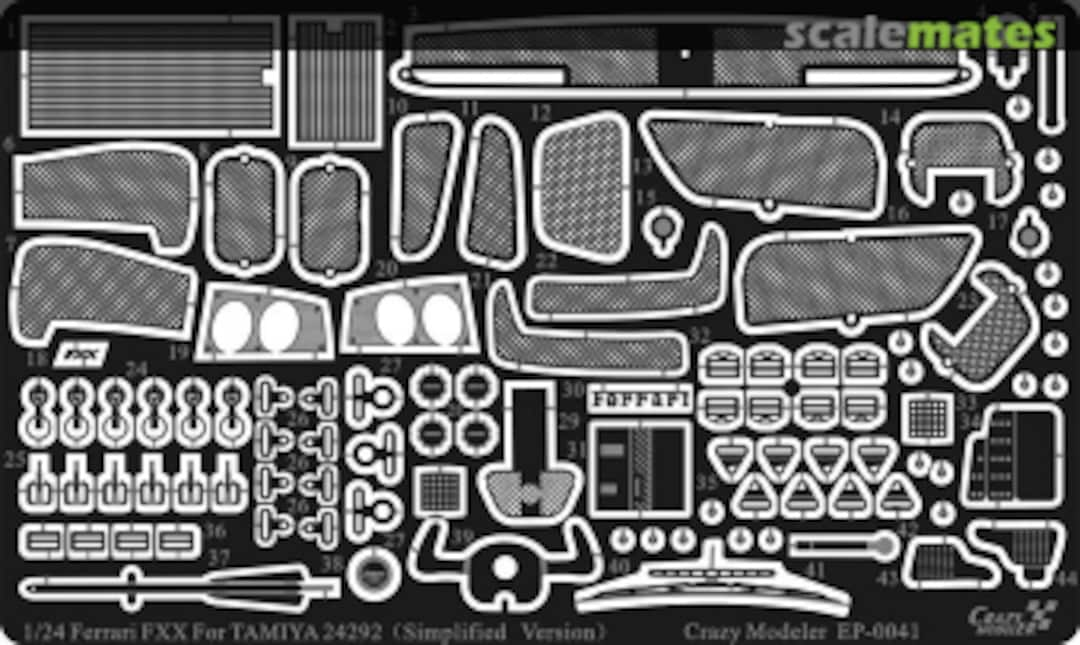 Boxart Ferrari FXX - PE Set (Simplified Version) EP0041 Crazy Modeler