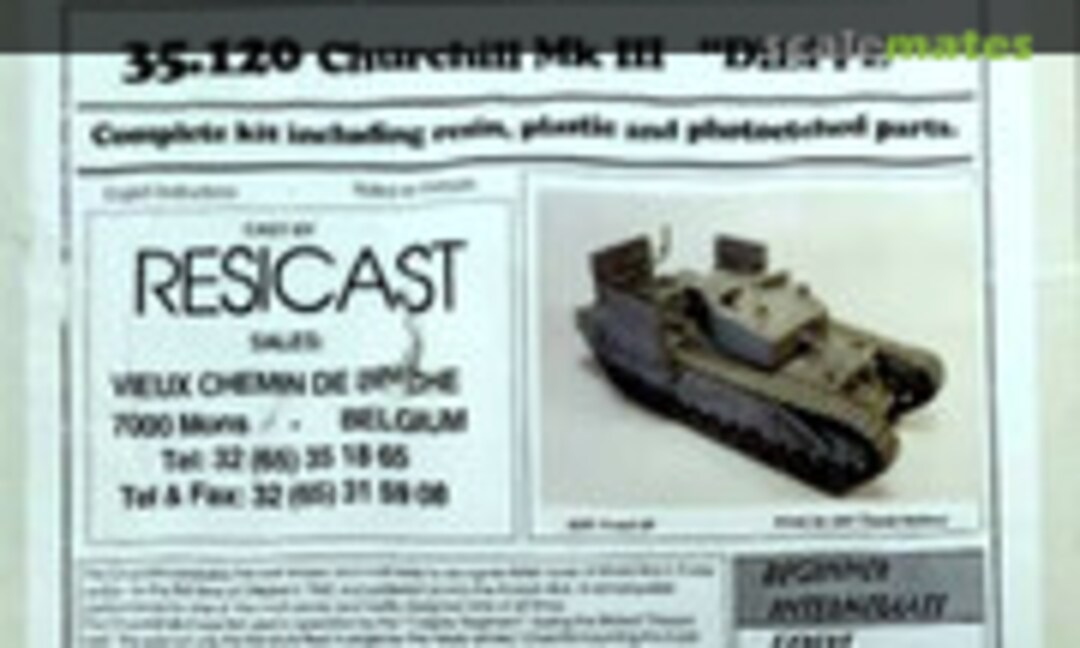 1:35 Churchill Mk III &quot;DIEPPE&quot; (Resicast 35.120)