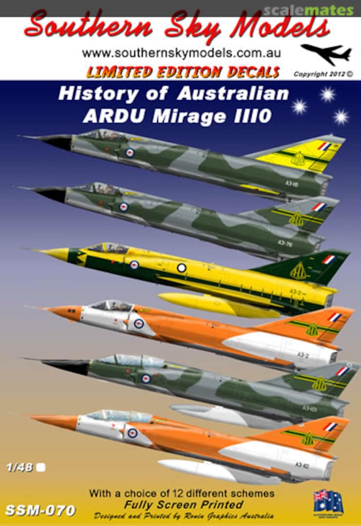 Boxart History of Australian ARDU Mirage IIIO SSM-070 Southern Sky Models