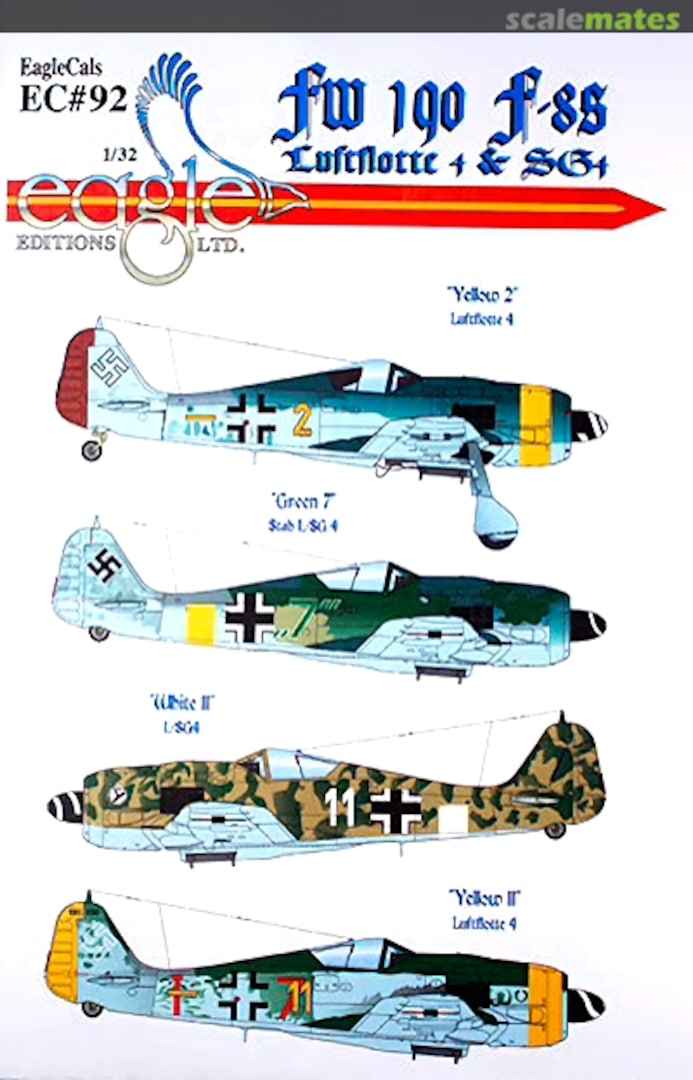 Boxart Fw 190 F-8s EagleCals EC32-92 Eagle Editions