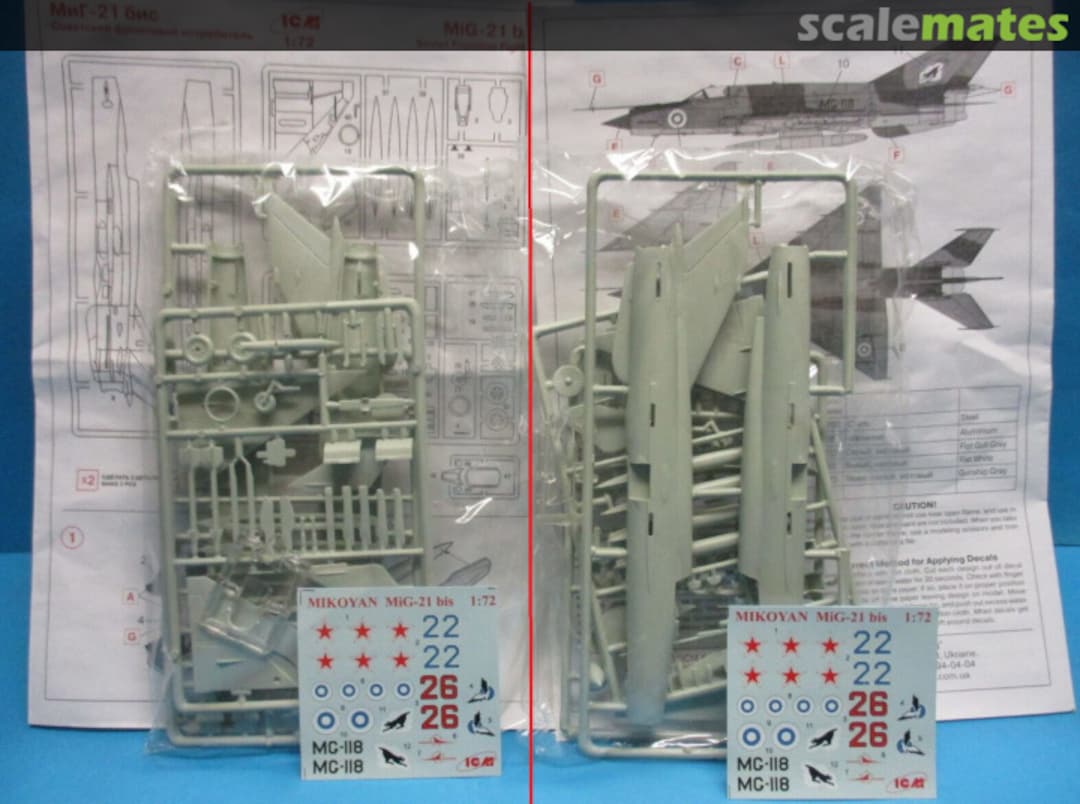 Contents MiG-21bis 72181 ICM