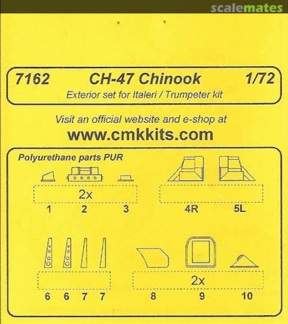 Boxart CH-47 Chinook exterior set 7162 CMK