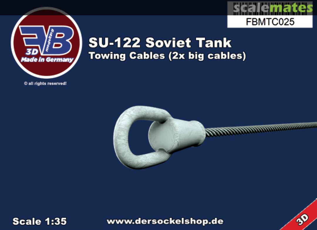 Boxart SU-122 Soviet Tank, Towing Cables FBMTC025 FB Modelling