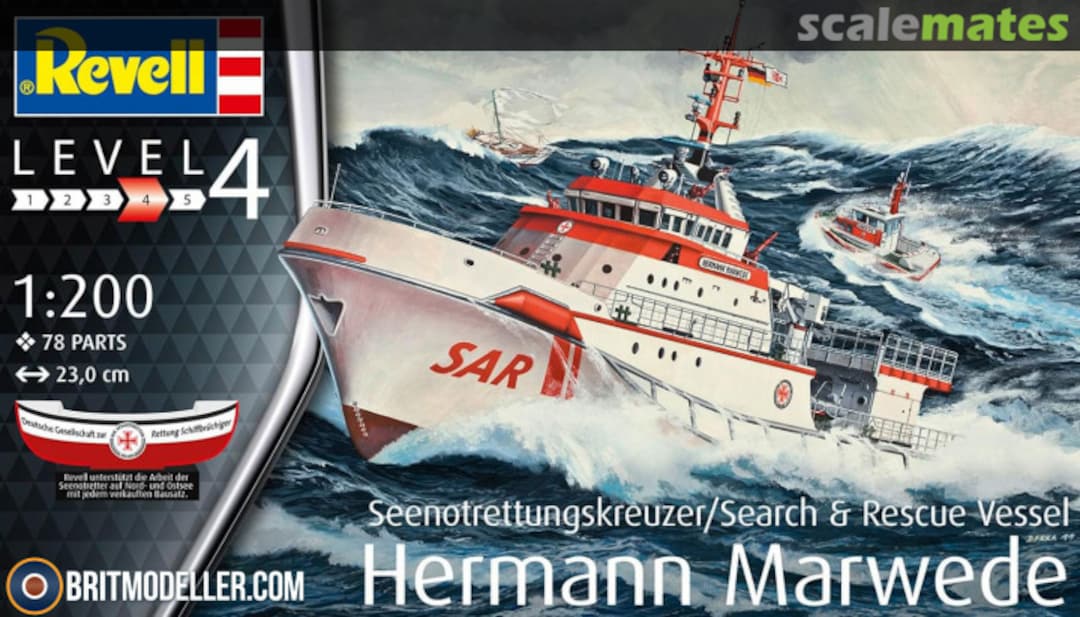 Boxart Seenotkreuzer Hermann Marwede 05812 Revell