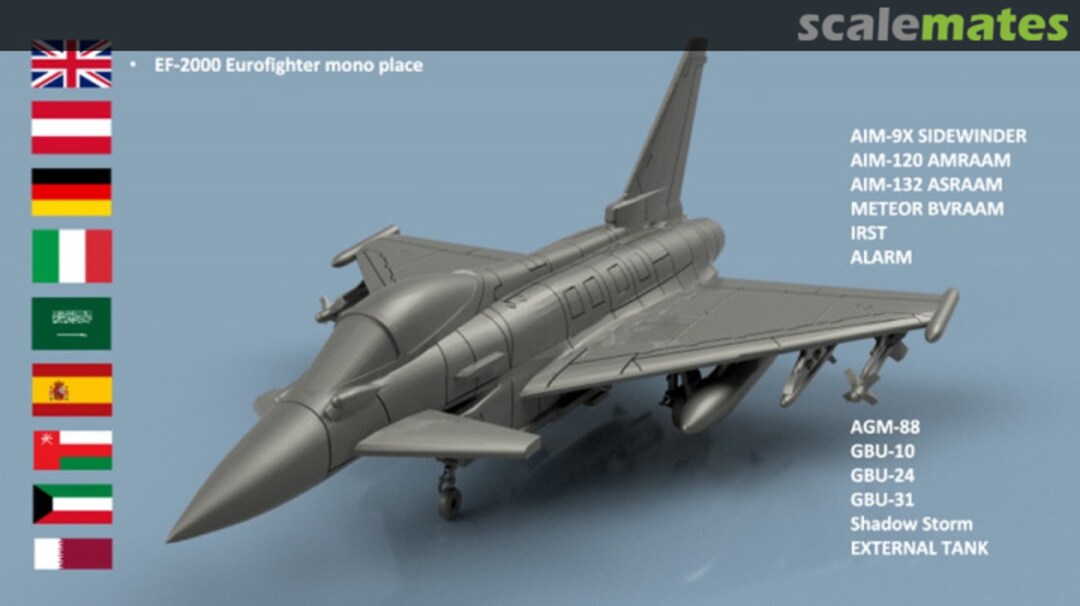 Boxart EF-2000 Eurofighter Typhoon monoplace - 3D printing (5 pcs) 3D350496 L'Arsenal