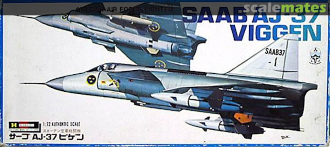 Boxart Saab AJ-37 Viggen JS-026 Hasegawa