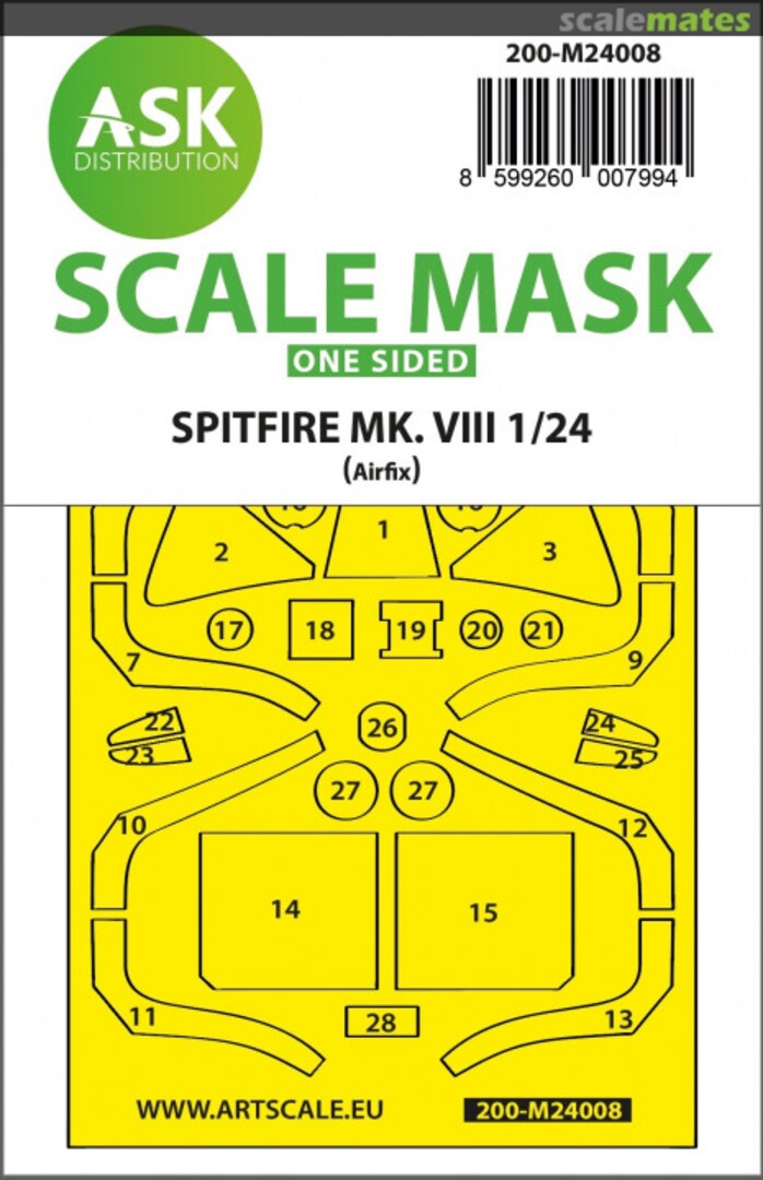 Boxart Spitfire Mk.VIII masks 200-M24008 ASK