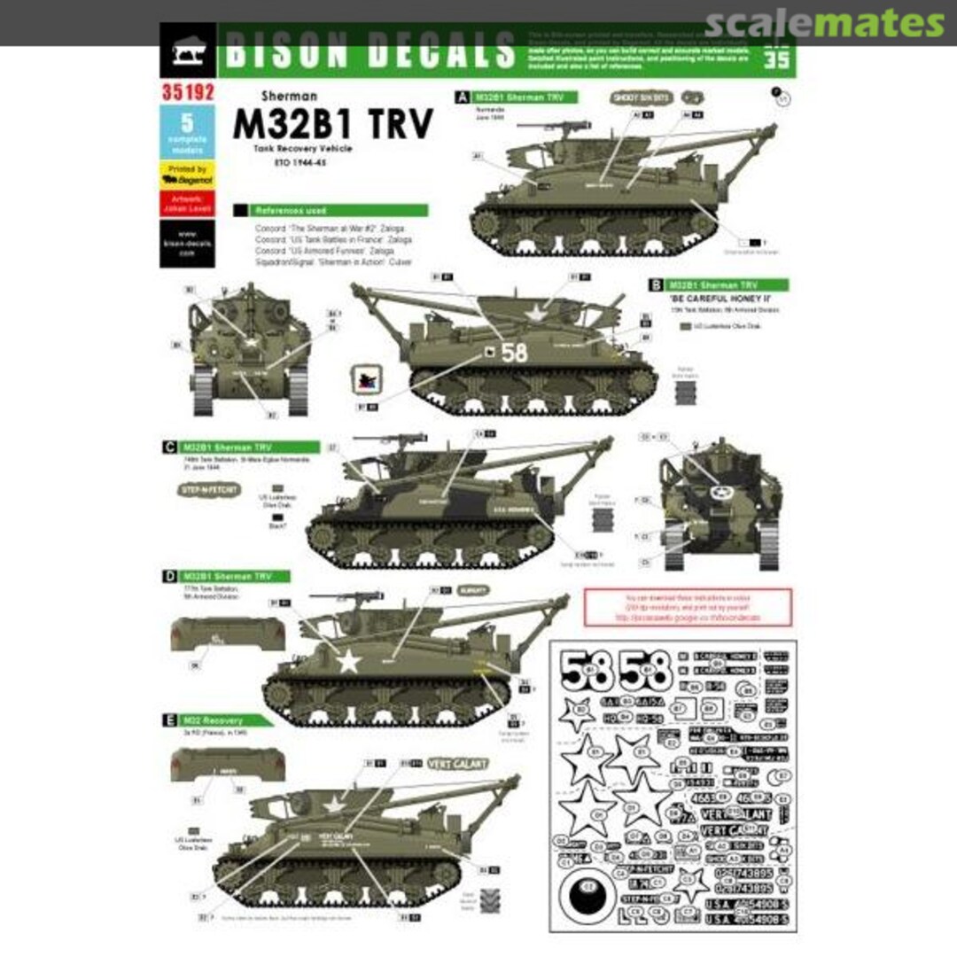 Boxart M32B1 TRV 35192 Bison Decals