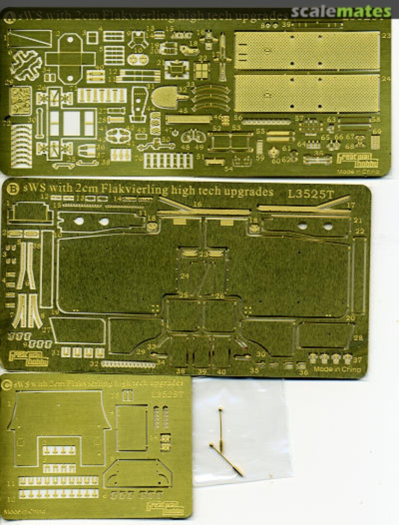 Boxart Upgrade Set for WWII German sWS with 2cm Flakvierling L3525T Great Wall Hobby