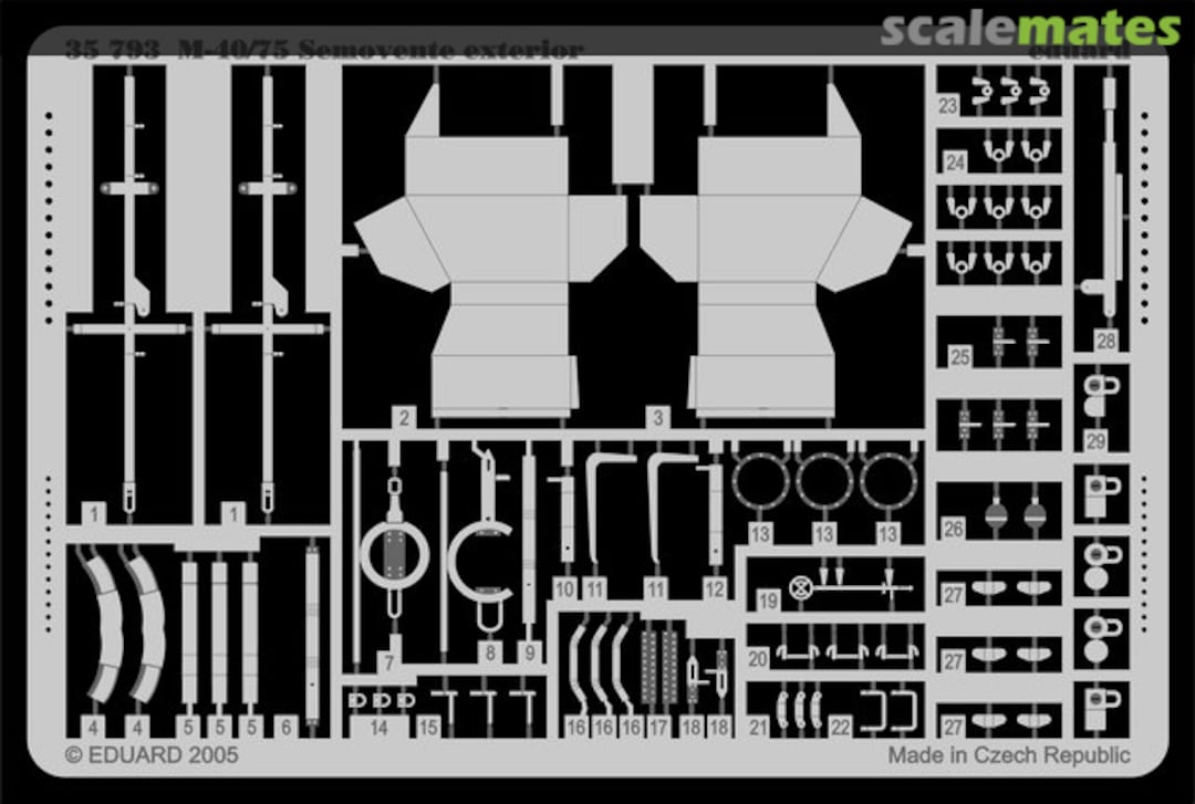 Boxart M-40/75 Semovente exterior Photo-etch detail 35793 Eduard