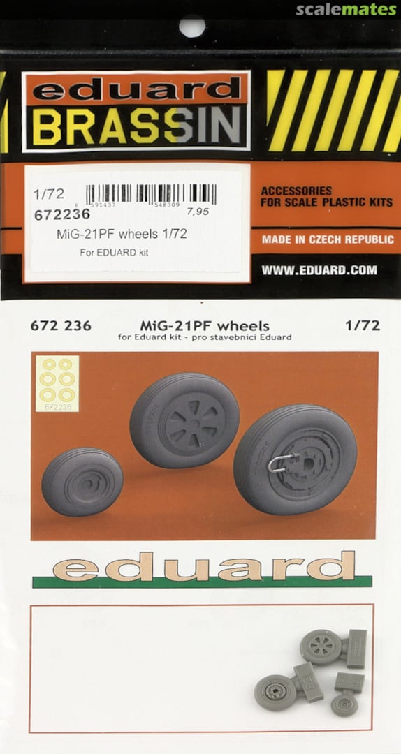 Boxart MiG-21PF wheels EDUARD 672236 Eduard