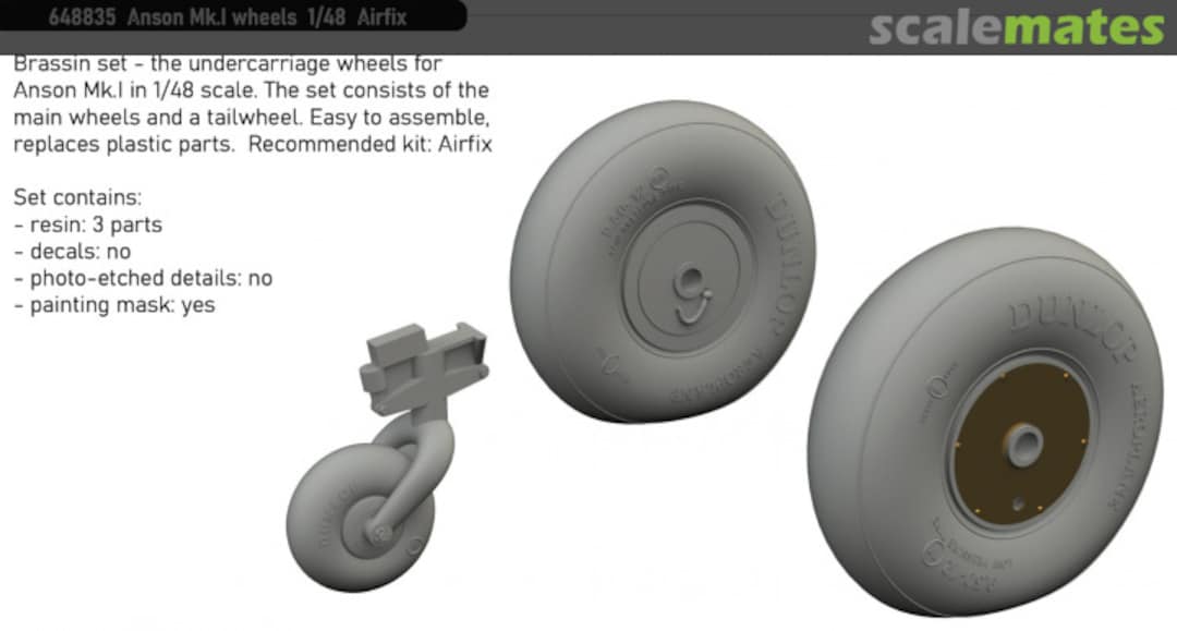Boxart Anson Mk.I wheels 648835 Eduard