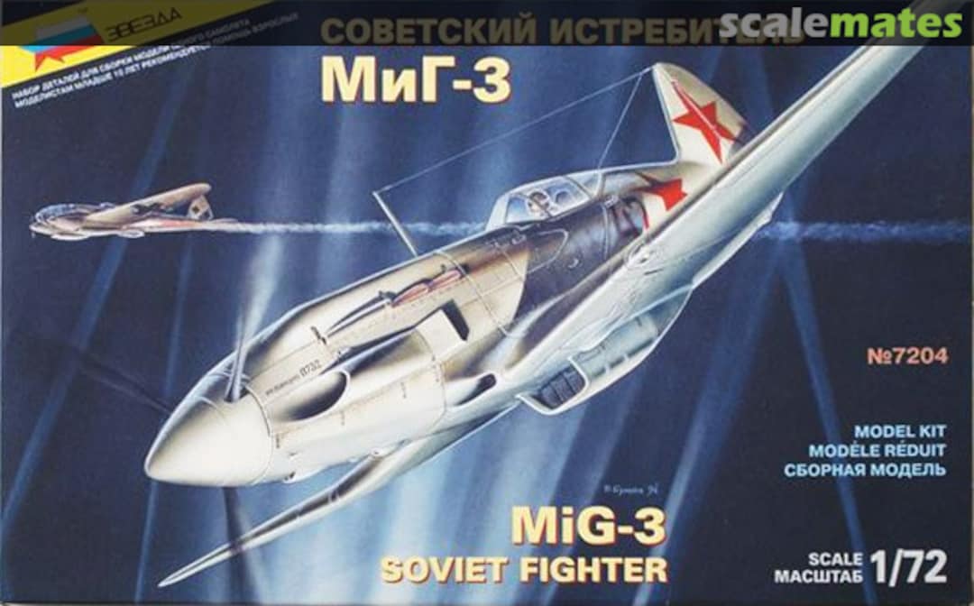 Boxart MiG-3 7204 Zvezda