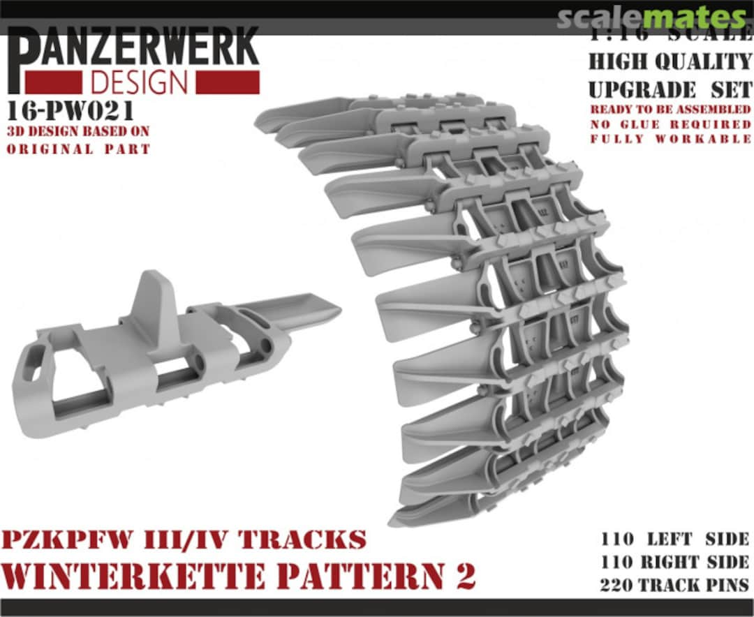 Boxart Panzer III/IV Winterkette 2 Tracks 16-PW021 Panzerwerk design