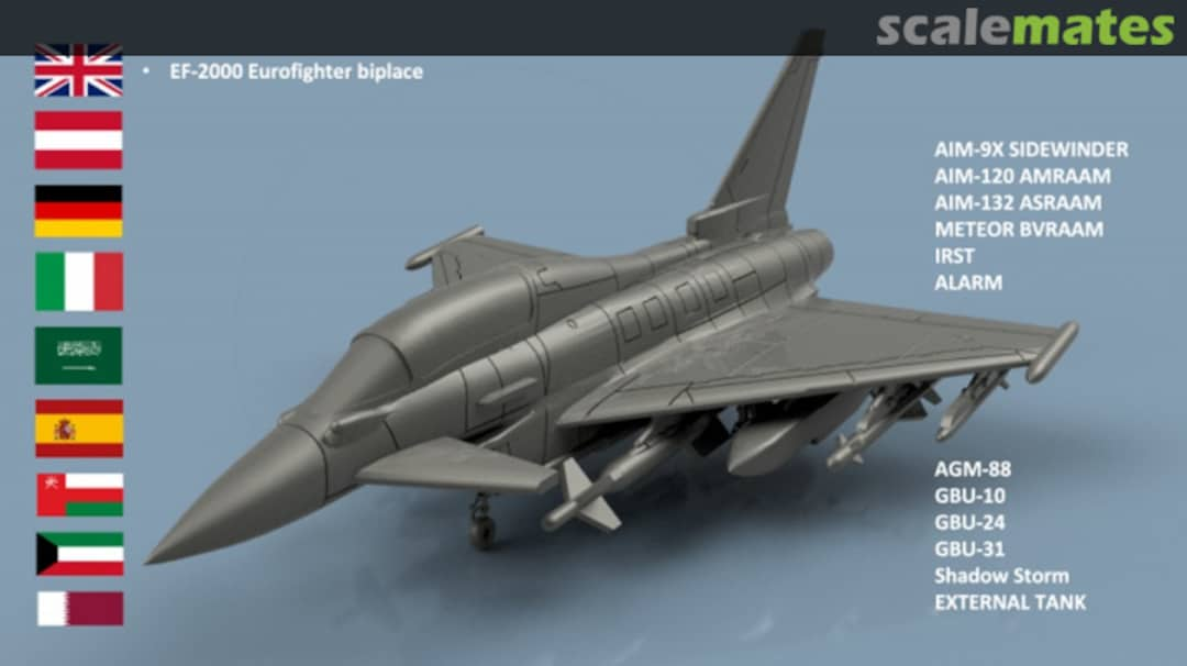 Boxart EF-2000 Eurofighter Typhoon biplace - 3D printing (5 pcs) 3D350497 L'Arsenal