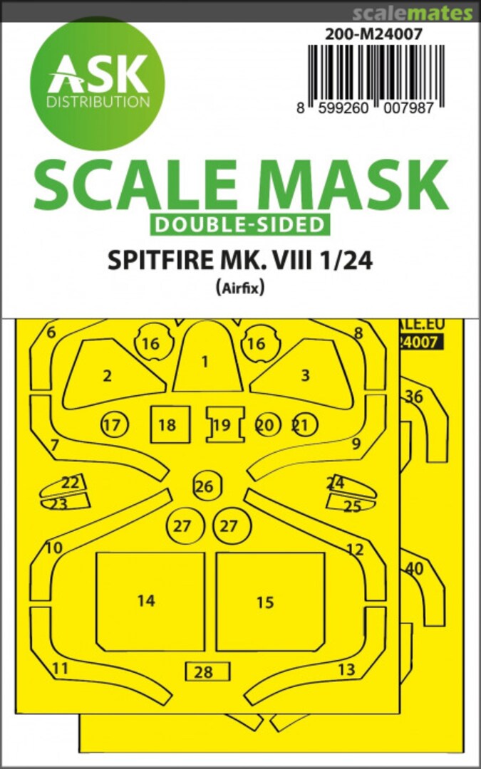 Boxart Spitfire Mk.VIII masks 200-M24007 ASK