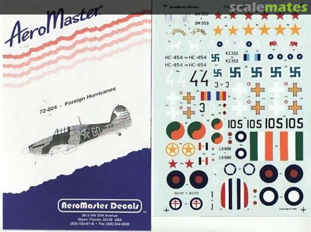 Boxart Foreign Hurricanes 72-024 AeroMaster