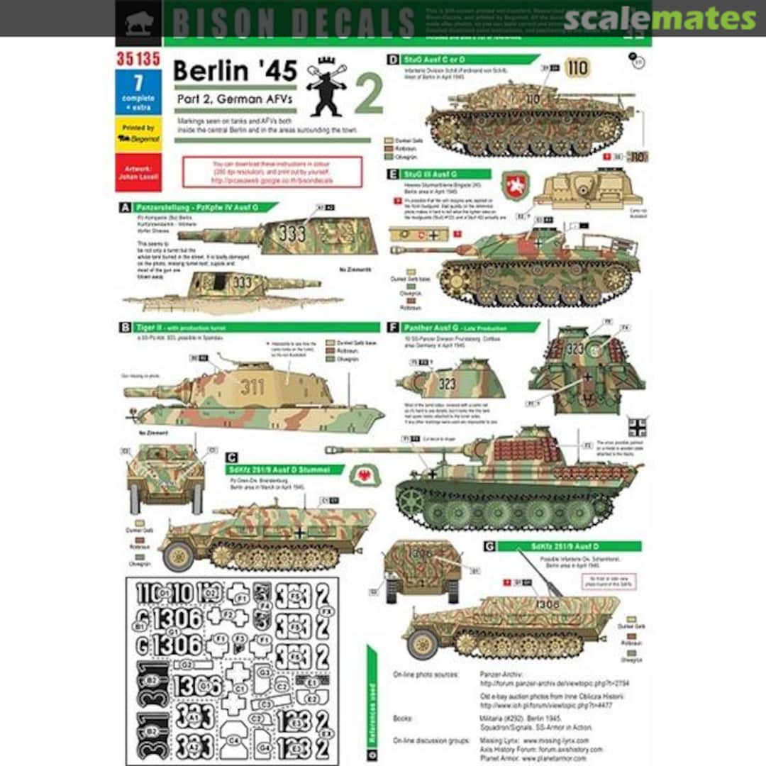 Boxart Berlin 1945 #2 35135 Bison Decals