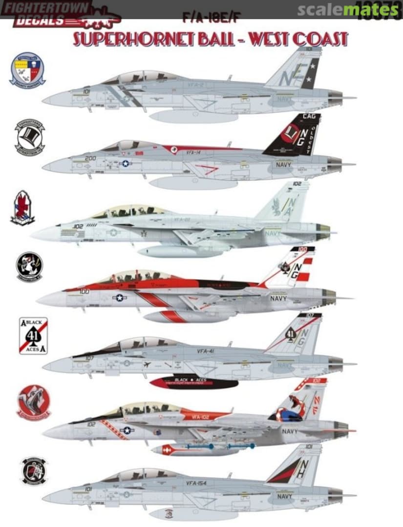 Boxart F/A-18E/F Super Hornet Ball - West Coast 48078 Fightertown Decals