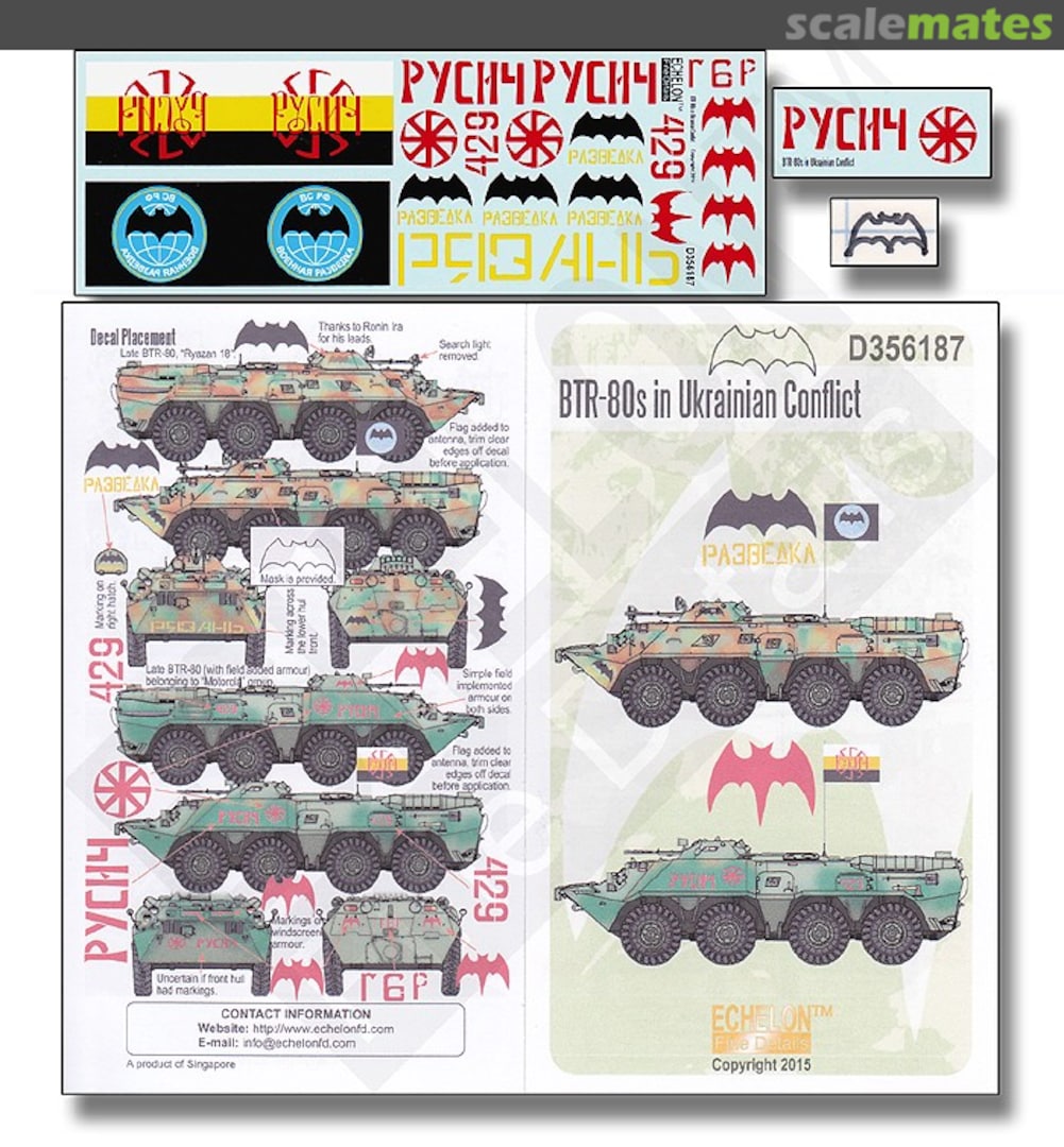 Boxart BTR-80s in Ukrainian Conflict D356187 Echelon Fine Details