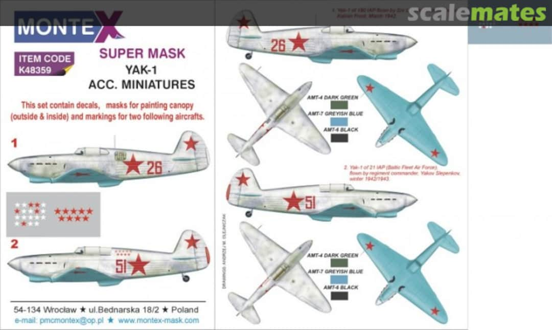 Boxart Yakovlev Yak-1 K48359 Montex