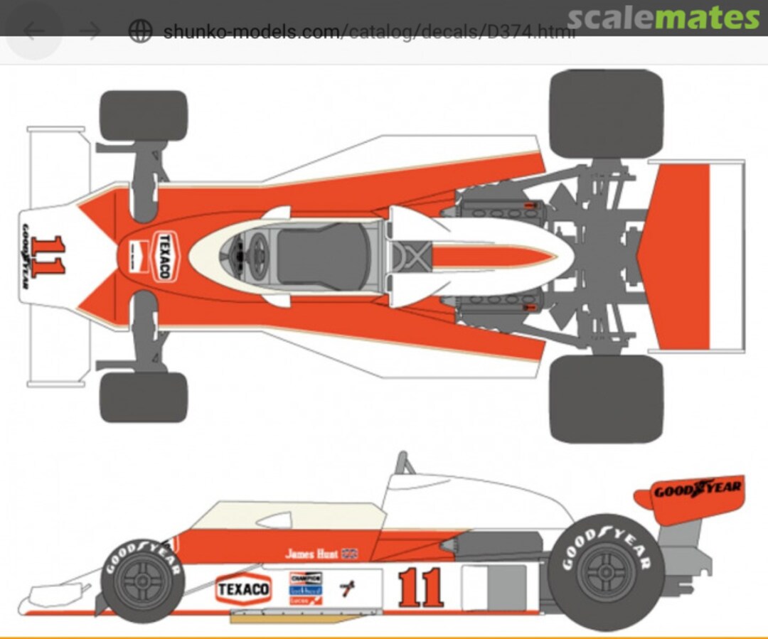 Boxart McLaren Ford M23 Marlboro #11, 12, 40 SHK-D374 Shunko Models