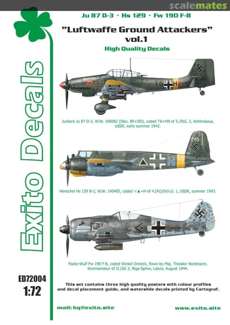 Boxart Luftwaffe Ground Attackers vol.1 ED72004 Exito Decals