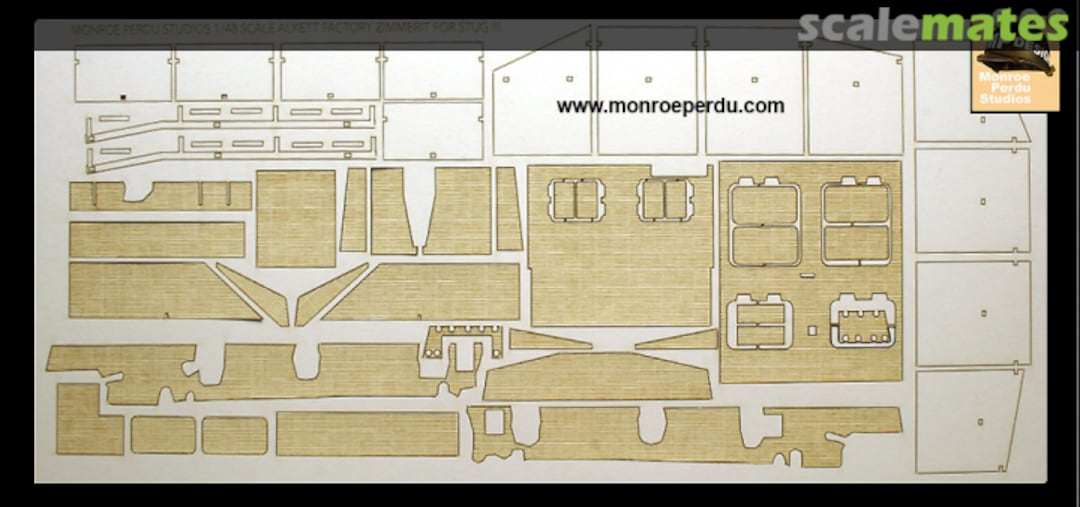 Boxart Alkett factory Zimmerit for StuG III MPD-085 Monroe Perdu Studios