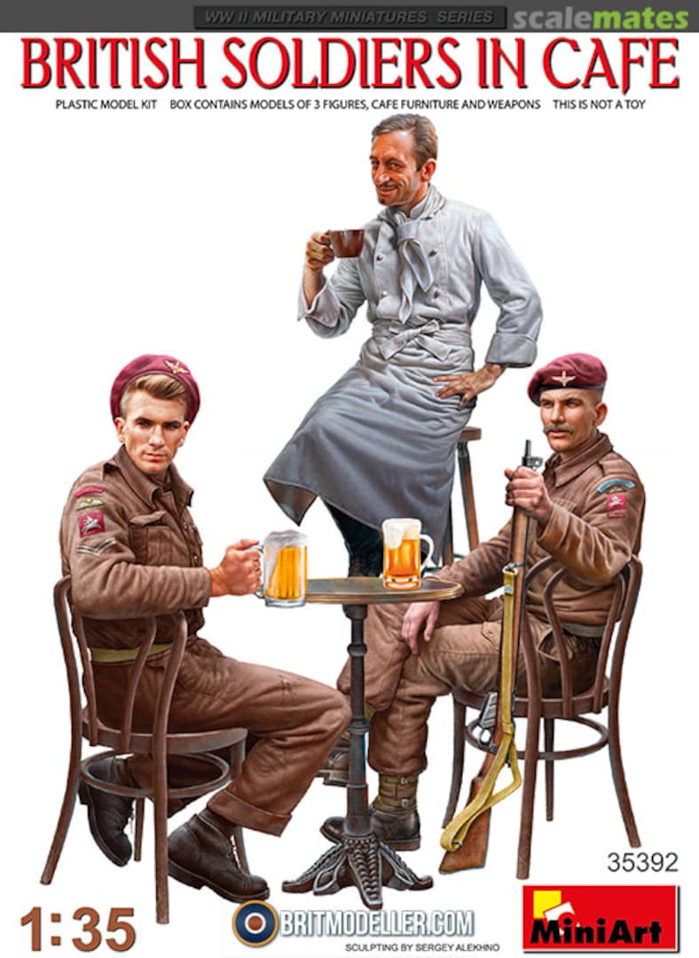 Boxart Soldiers in Cafe 35392 MiniArt