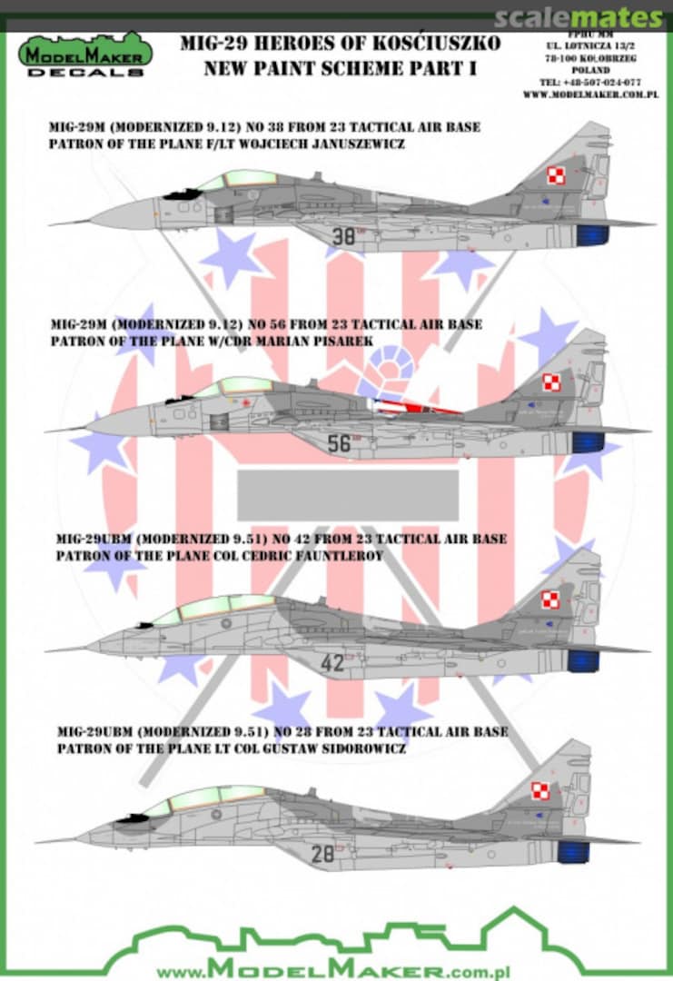 Boxart MiG-29 Heroes of Kościuszko new paint scheme part I D48087 ModelMaker