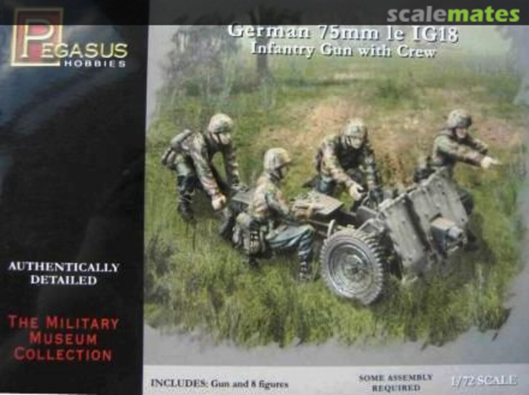 Boxart 75mm le IG 18 Infrantry Gun with Crew 7510 Pegasus Hobbies