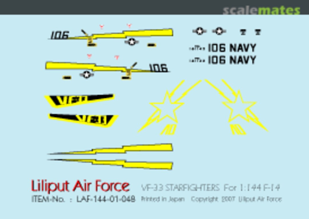 Boxart F-14A VF-33 "Starfighters" LAF-144-01-048 Liliput Air Force