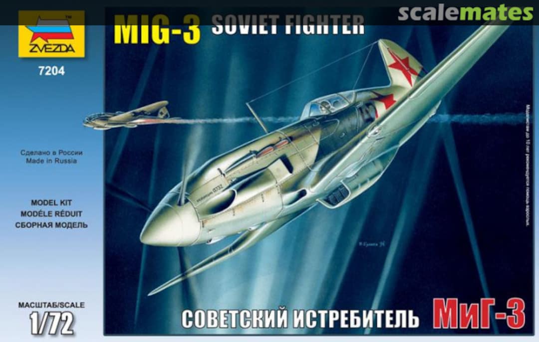 Boxart MiG-3 7204 Zvezda