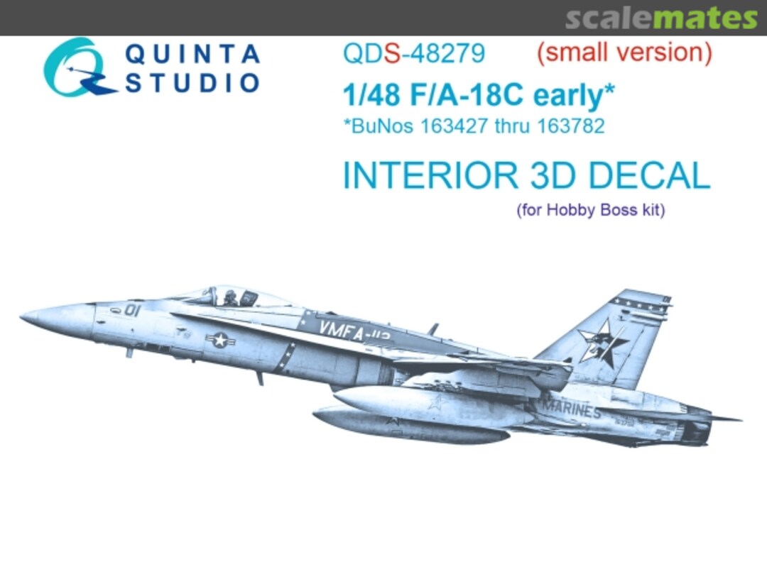 Boxart F/A-18C Hornet - Early BuNos 163427 thru 163782 QDS-48279 Quinta Studio