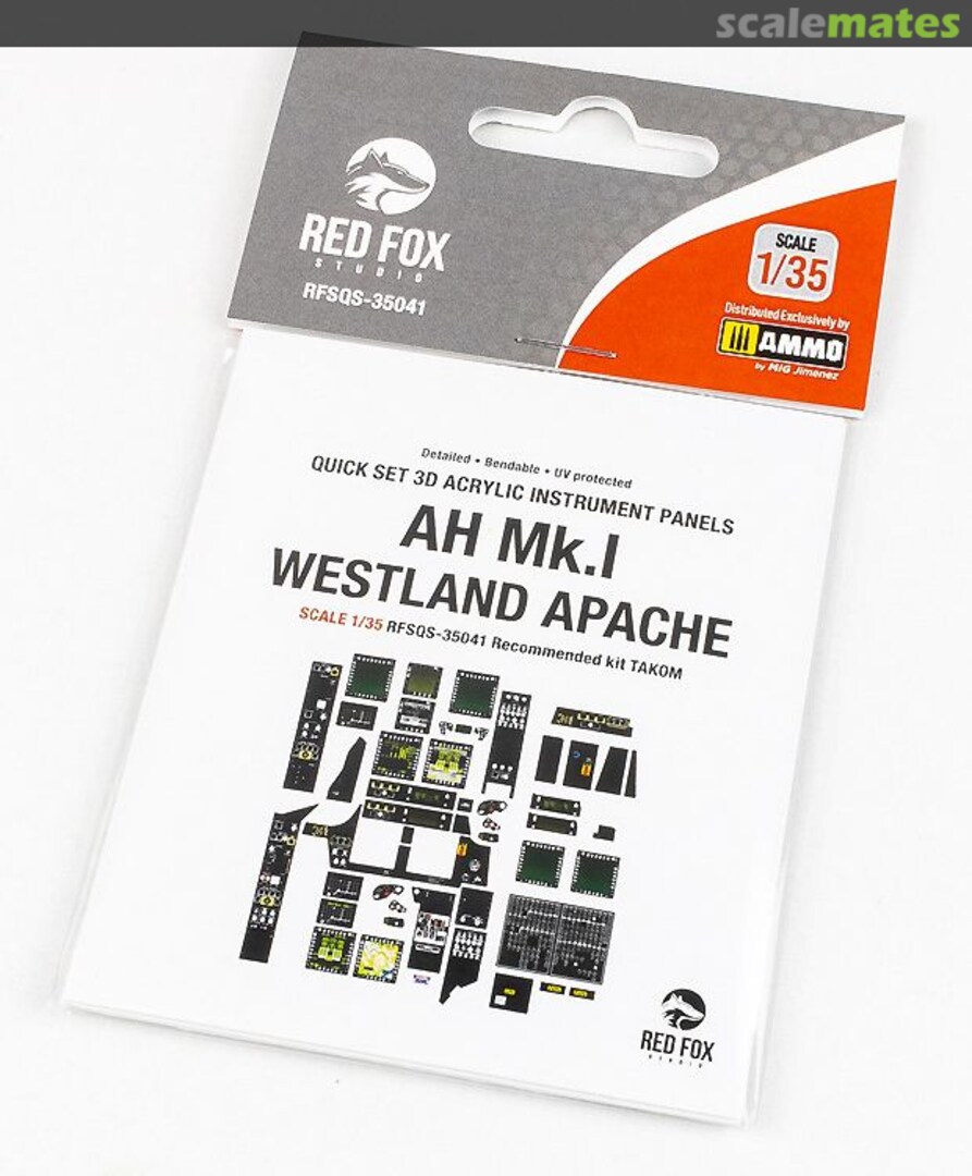 Boxart AH MK.1 Westland Apache interior 3D decals RFSQS-35041 Red Fox Studio