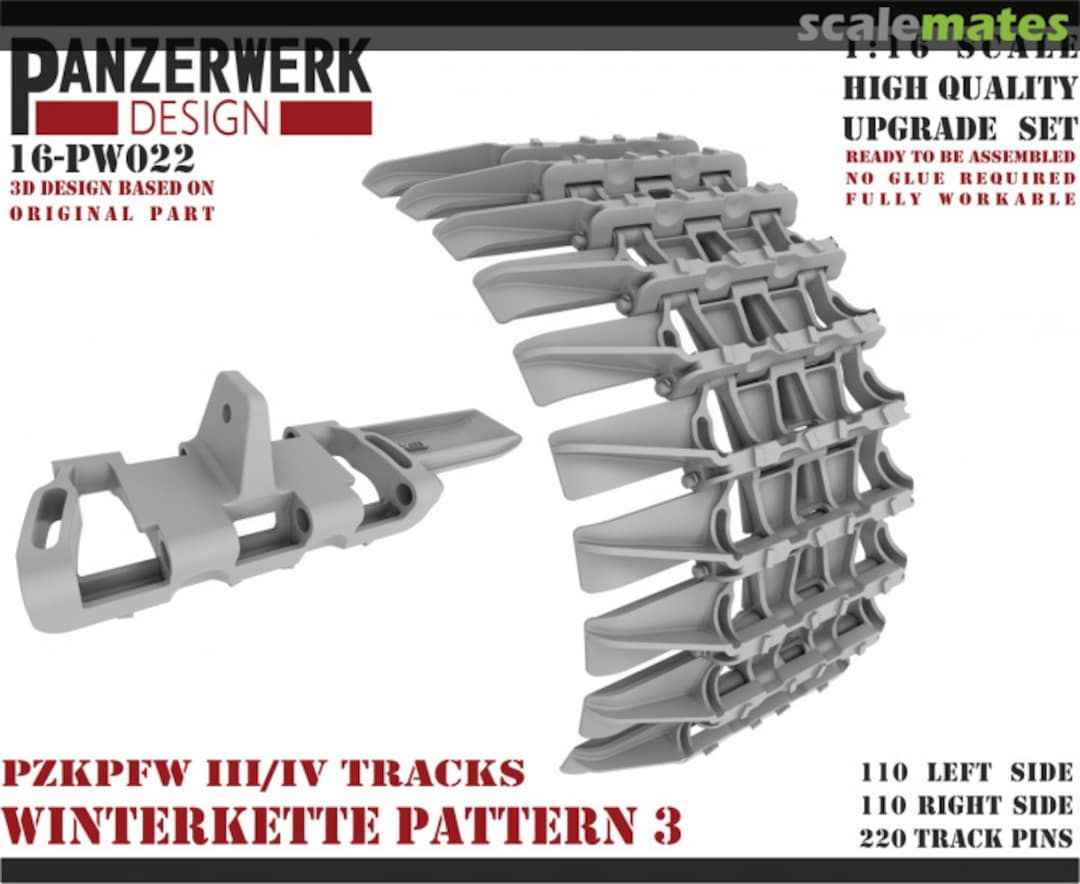 Boxart Panzer III/IV Winterkette 3 Tracks 16-PW022 Panzerwerk design