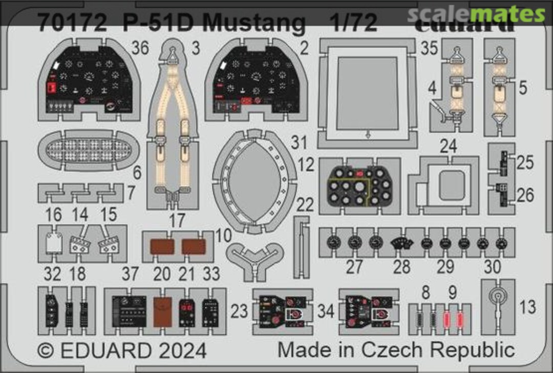 Boxart P-51D Mustang PE-set 70172-LEPT Eduard