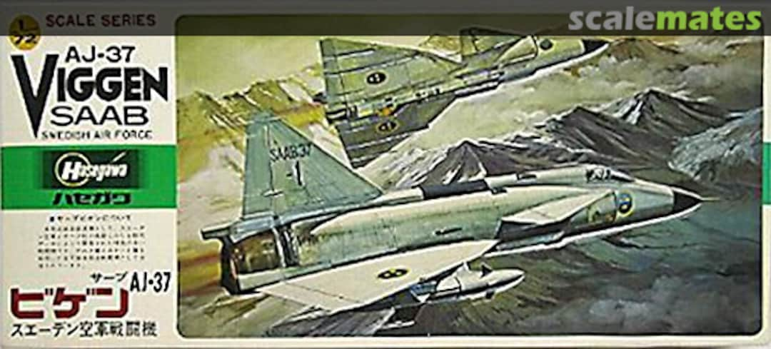 Boxart Saab AJ-37 Viggen D5 Hasegawa