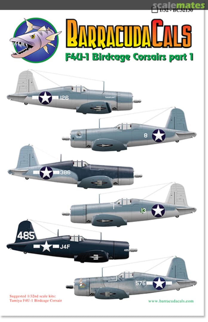 Boxart F4U-1 Birdcage Corsairs Part 1 BC32130 Barracuda Studios