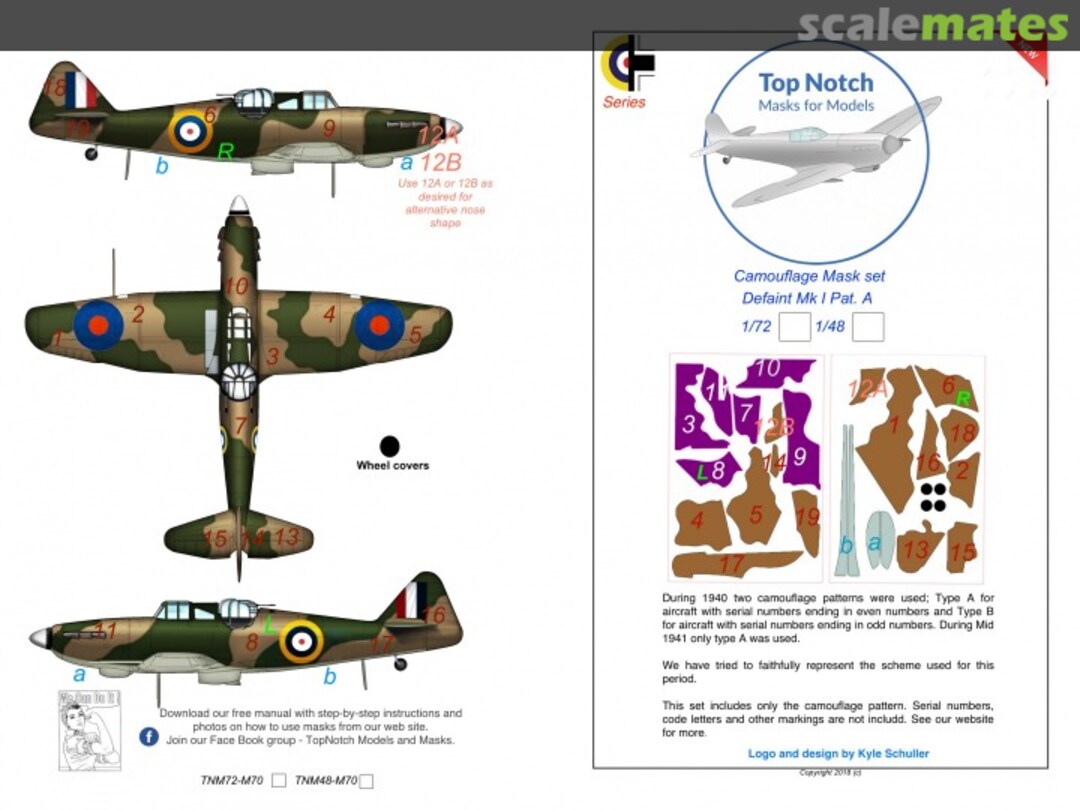 Boxart Boulton Paul Defiant Mk I Pat A TNM72-M70 TopNotch